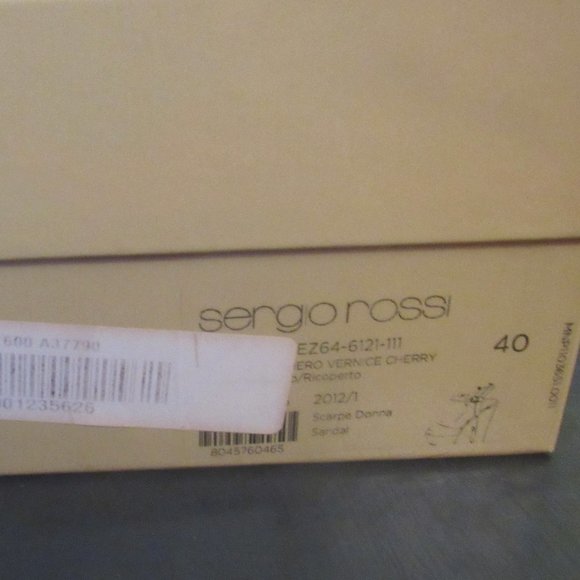 SERGIO ROSSI- Raspberry Patent, Peeptoe, Platform Sandals ~ Size 10 - Picture 5 of 13